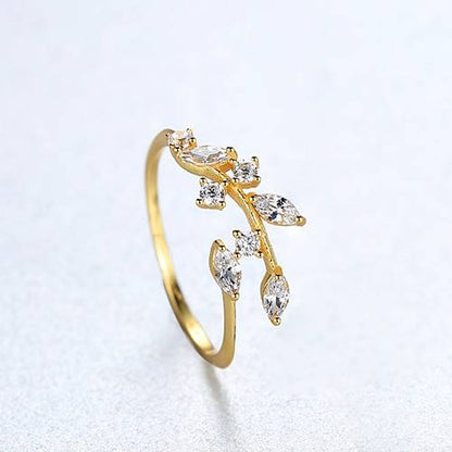 Women's 925 Sterling Silver Olive Leaf Ring