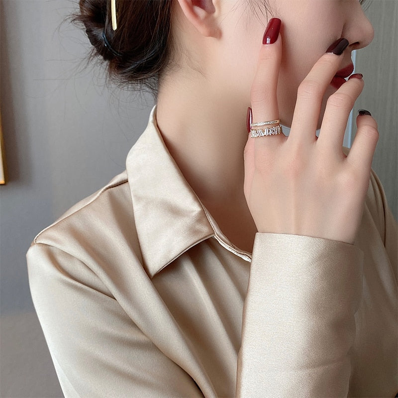 Gold Double Opening Ring
