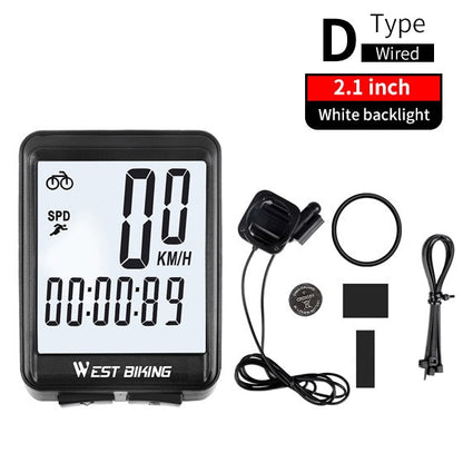 Wireless Waterproof Cycling Computer With Light