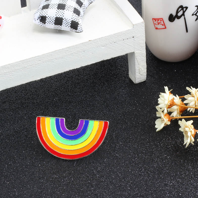 Women's Colorful Enamel Rainbow Pin
