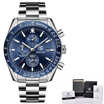 Luxury Luminous Waterproof Casual Reloj Chronograph Auto Date Accurate Men's Watch