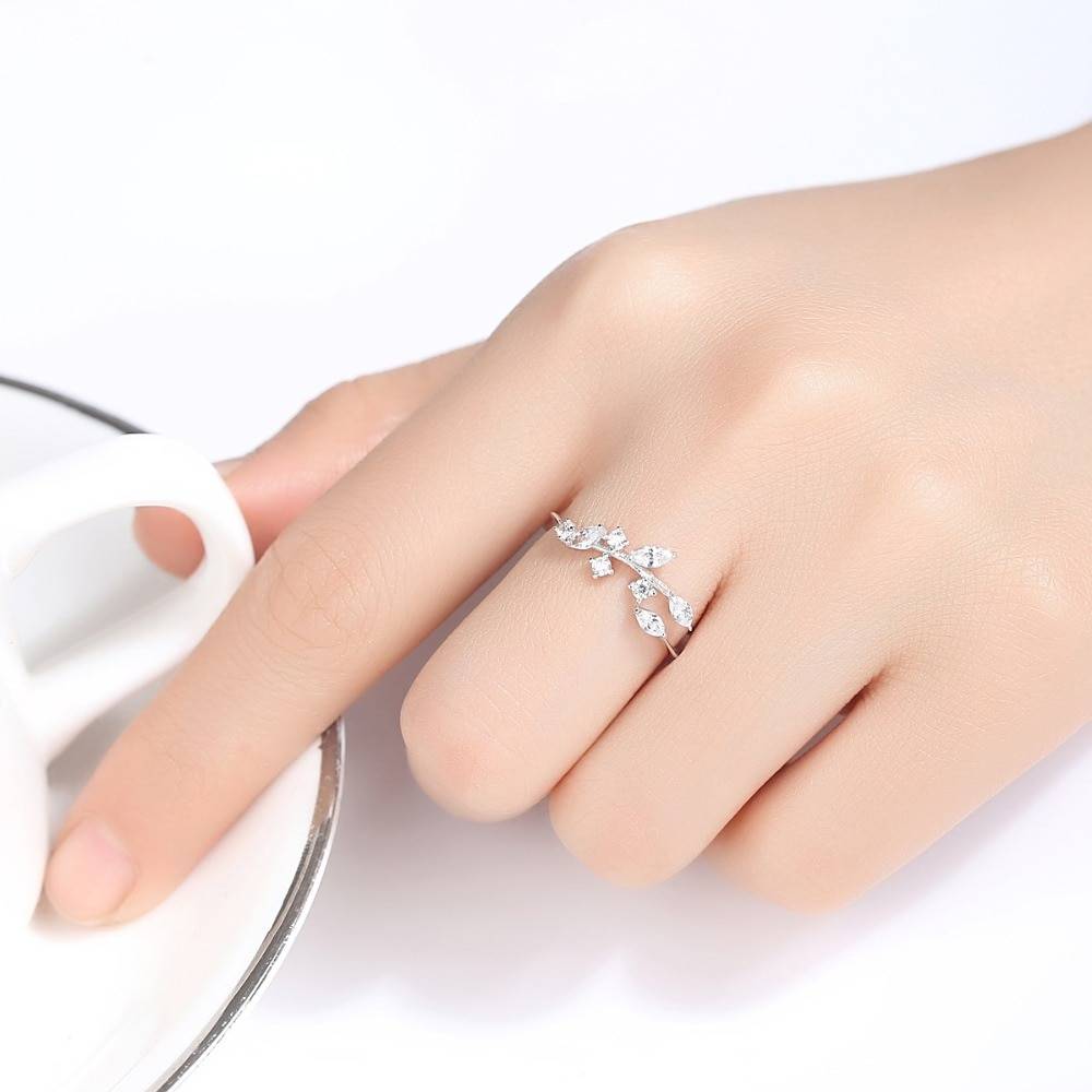 Women's 925 Sterling Silver Olive Leaf Ring