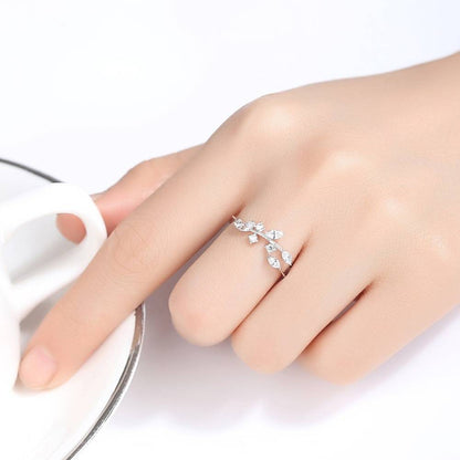 Women's 925 Sterling Silver Olive Leaf Ring