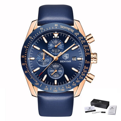 Luxury Luminous Waterproof Casual Reloj Chronograph Auto Date Accurate Men's Watch
