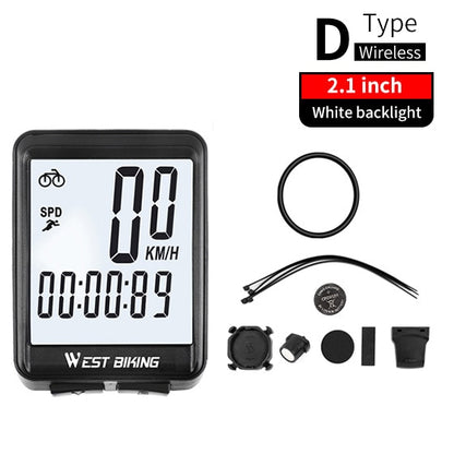 Wireless Waterproof Cycling Computer With Light
