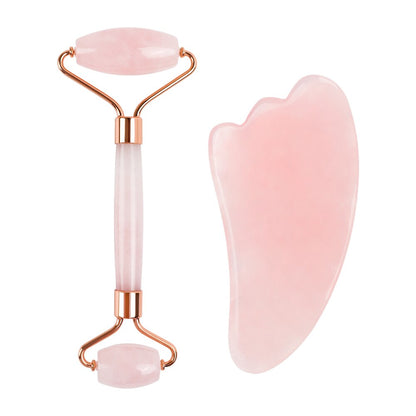 Rose Quartz Jade Face Massage Roller