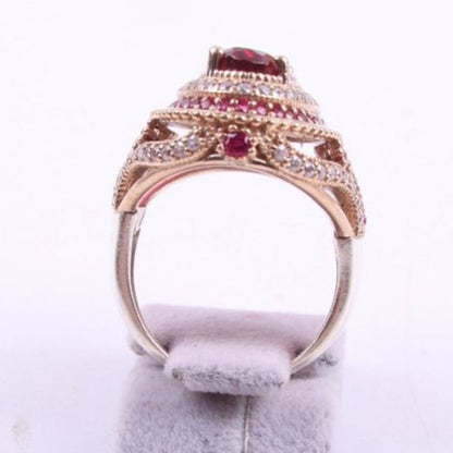 Women's Crystal Patterned Rings