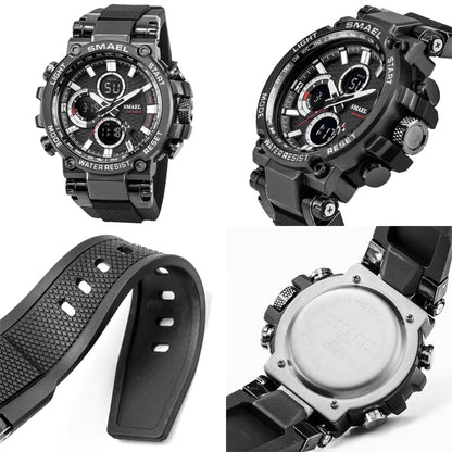 Watch Tactical Digital Large dial Multi functional Alloy Dual Display Waterproof Watch