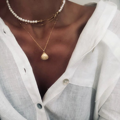 Vintage Multi-Layer Pearl Necklace for Women