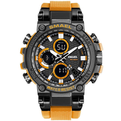 Watch Tactical Digital Large dial Multi functional Alloy Dual Display Waterproof Watch