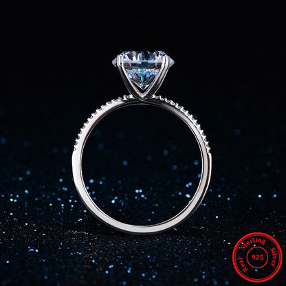 3 Carat Real Solid 925 Sterling Silver Ring