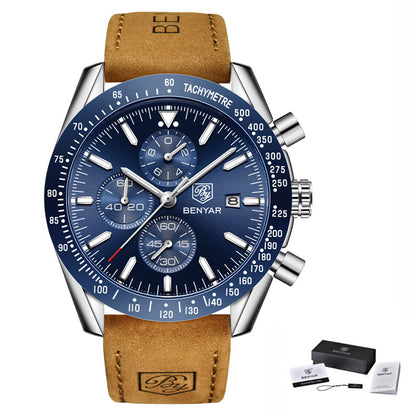 Luxury Luminous Waterproof Casual Reloj Chronograph Auto Date Accurate Men's Watch