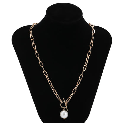 Women's Baroque Pearl Coin Pendant
