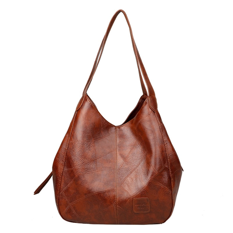 Vintage Women's Handbag with Multi-Pockets