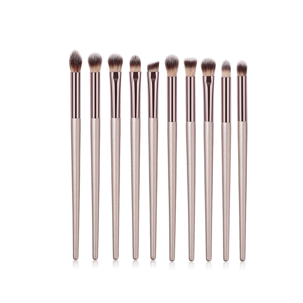 Champagne Color Makeup Brushes Set