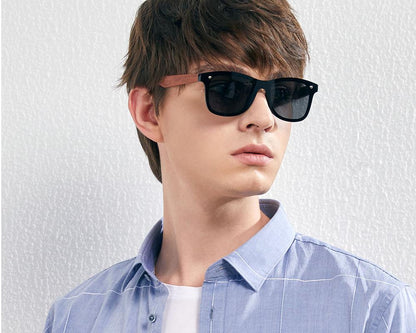 Men's Wooden Frame Sunglasses