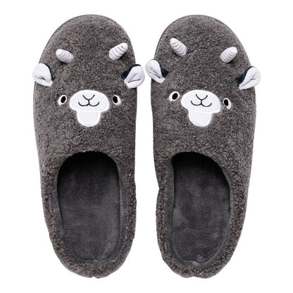 Winter Bear Patterned Warm Slippers for Women