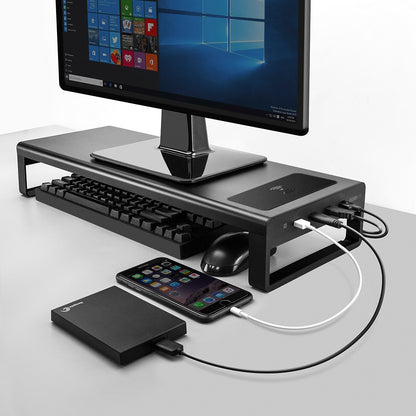 Transfer Data and Charging Wireless Aluminum Monitor Stand