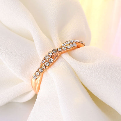 Women's Crystal Braid Ring
