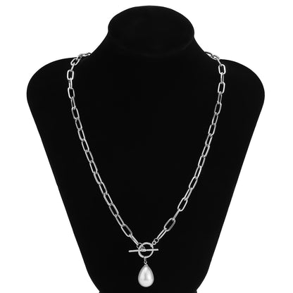 Women's Baroque Pearl Coin Pendant