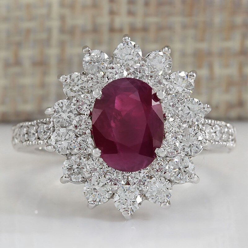 Women's Crystal Patterned Rings