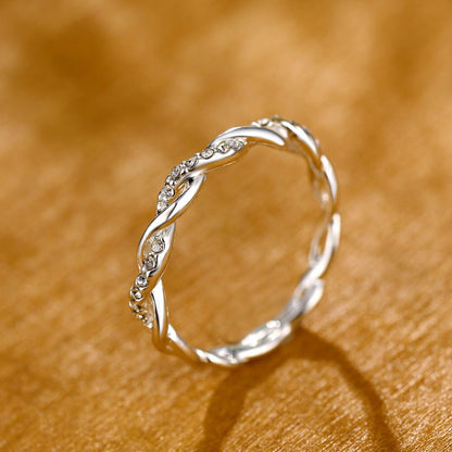 Women's Crystal Braid Ring
