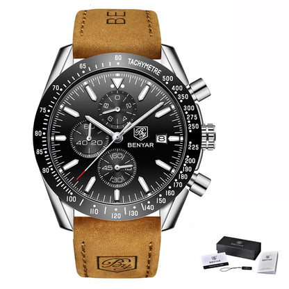 Luxury Luminous Waterproof Casual Reloj Chronograph Auto Date Accurate Men's Watch