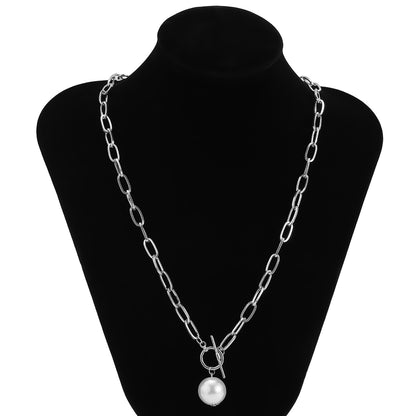 Women's Baroque Pearl Coin Pendant