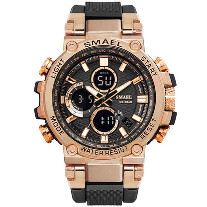 Watch Tactical Digital Large dial Multi functional Alloy Dual Display Waterproof Watch