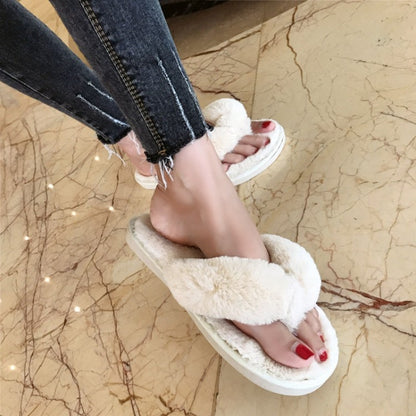 Women's Fur Strap Slippers
