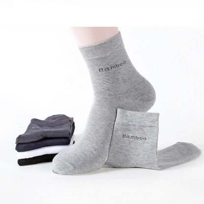 Men's Bamboo Fiber Basic Socks 10 Pairs Set