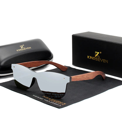 Men's Wooden Frame Sunglasses