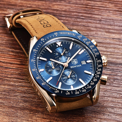 Luxury Luminous Waterproof Casual Reloj Chronograph Auto Date Accurate Men's Watch