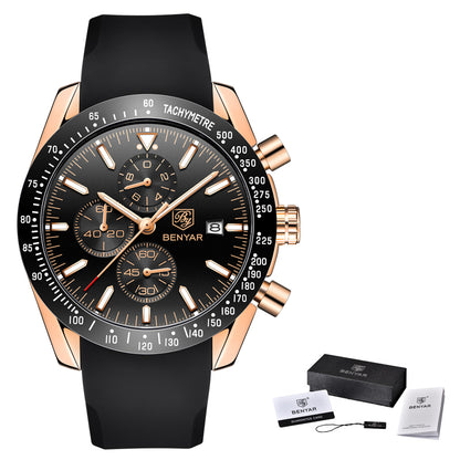 Luxury Luminous Waterproof Casual Reloj Chronograph Auto Date Accurate Men's Watch