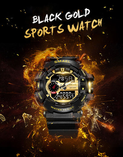 SMAEL Watch 8043 in Dual Display Watches Men Waterproof Led Sports Digital Analog Watch