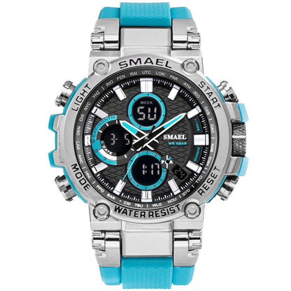 Watch Tactical Digital Large dial Multi functional Alloy Dual Display Waterproof Watch